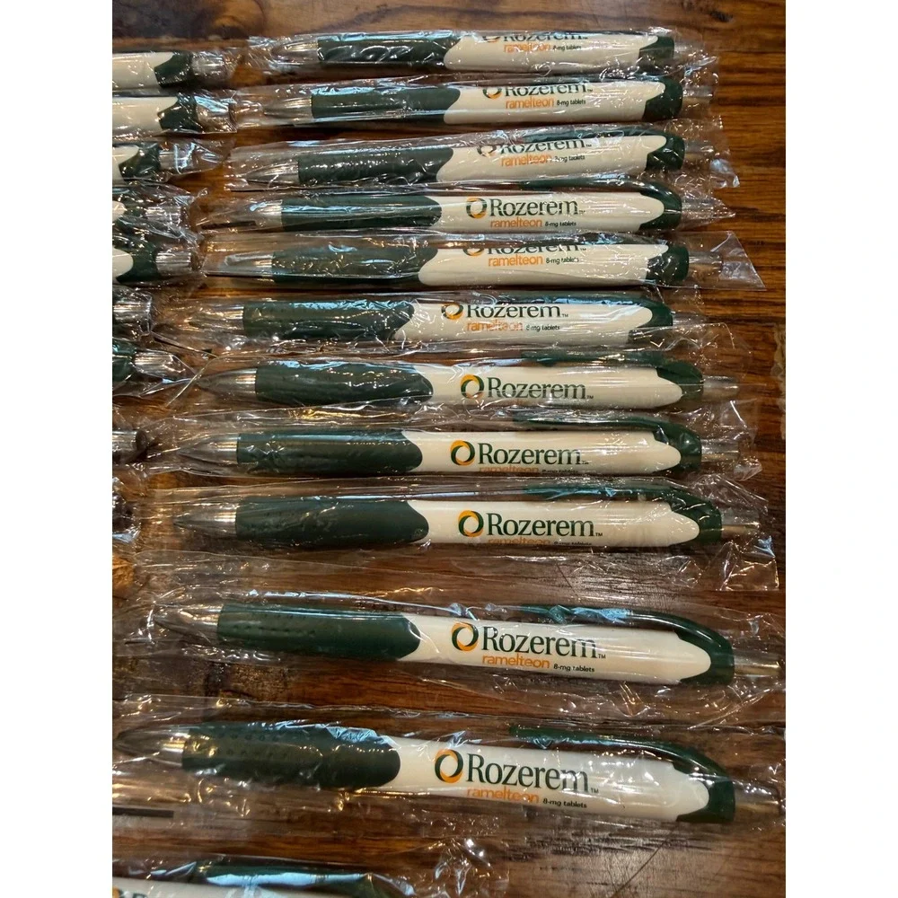 Lot of 23 Vintage Rozarem Ramelteon Pharma Rep Promo Ballpoint Pens Brand New